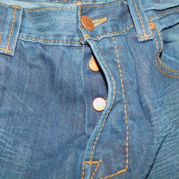 William Rast Mens 36 X 33 Keith Bootcut with Fit Dark Blue Jeans button Fly - Picture 3 of 12